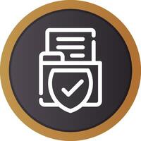 Secured Backup Creative Icon Design vector