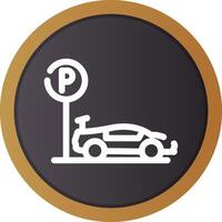 Parking Area Creative Icon Design vector