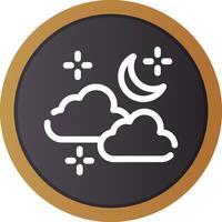 Cloudy Weather Creative Icon Design vector