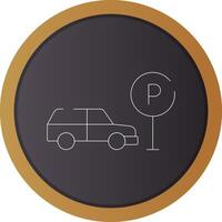 Taxi Parking Creative Icon Design vector