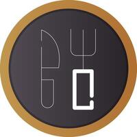 Fork and Knife Creative Icon Design vector