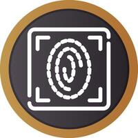 Fingerprint Scan Creative Icon Design vector