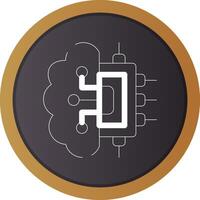 Brain Circuit Creative Icon Design vector