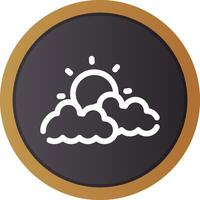 Cloudy Day Creative Icon Design vector