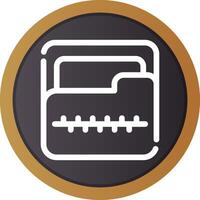 Zip Folder Creative Icon Design vector