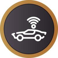 Self Driving Vehicle Creative Icon Design vector