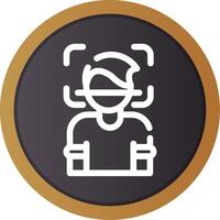 Face Scanner Creative Icon Design vector