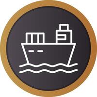 Cargo Ship Creative Icon Design vector