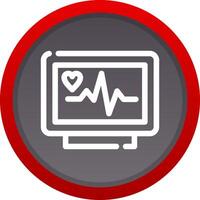 ECG Monitor Creative Icon Design vector