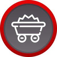 Mine Cart Creative Icon Design vector