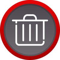 Trash Bin Creative Icon Design vector