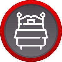 Double Bed Creative Icon Design vector