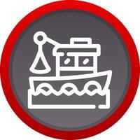 Fishing Boat Creative Icon Design vector