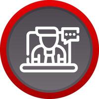 Online Interview Creative Icon Design vector