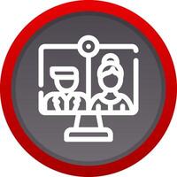 Online Interview Creative Icon Design vector