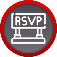 diseño de icono creativo rsvp vector