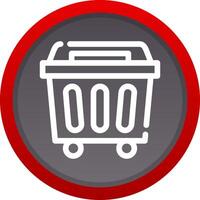 Trash Bin Creative Icon Design vector