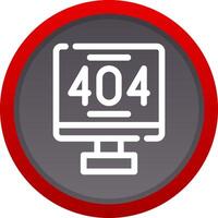 Error 404 Creative Icon Design vector