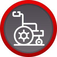 Wheelchair Creative Icon Design vector