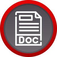 Doc File Format Creative Icon Design vector