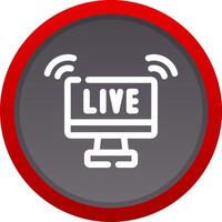 Live Streaming Creative Icon Design vector