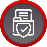 Secured Backup Creative Icon Design vector