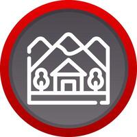 Cabin Landscape Creative Icon Design vector