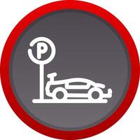 Parking Area Creative Icon Design vector