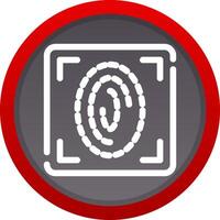 Fingerprint Scan Creative Icon Design vector