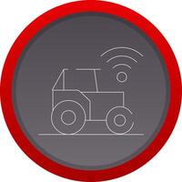 Smart Tractor Creative Icon Design vector