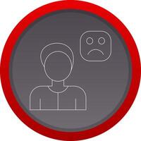 Sad Creative Icon Design vector