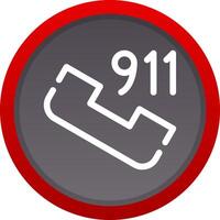 Call 911 Creative Icon Design vector