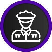 diseño de icono creativo de hombre policía vector