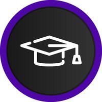 Graduation Cap Creative Icon Design vector