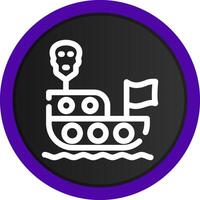 Pirates Ship Creative Icon Design vector