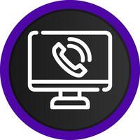 Phone Call Creative Icon Design vector