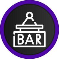 Bar Sign Board Creative Icon Design vector