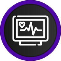 ECG Monitor Creative Icon Design vector