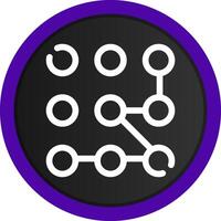 Pattern Lock Creative Icon Design vector