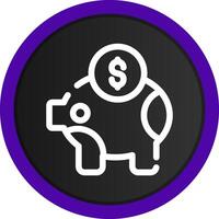 Piggy Bank Creative Icon Design vector