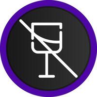 No Wine Creative Icon Design vector