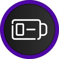 Low Battery Creative Icon Design vector