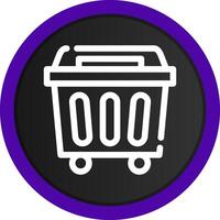 Trash Bin Creative Icon Design vector