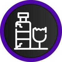 Glass Bottle Creative Icon Design vector