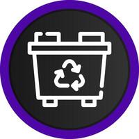 Recycling Bin Creative Icon Design vector