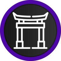 diseño de icono creativo de puerta torii vector