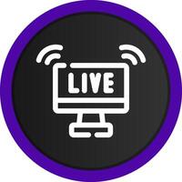 Live Streaming Creative Icon Design vector