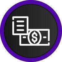 Bank Bill Creative Icon Design vector