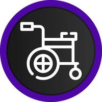 Wheelchair Creative Icon Design vector