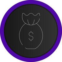 Money Bag Creative Icon Design vector